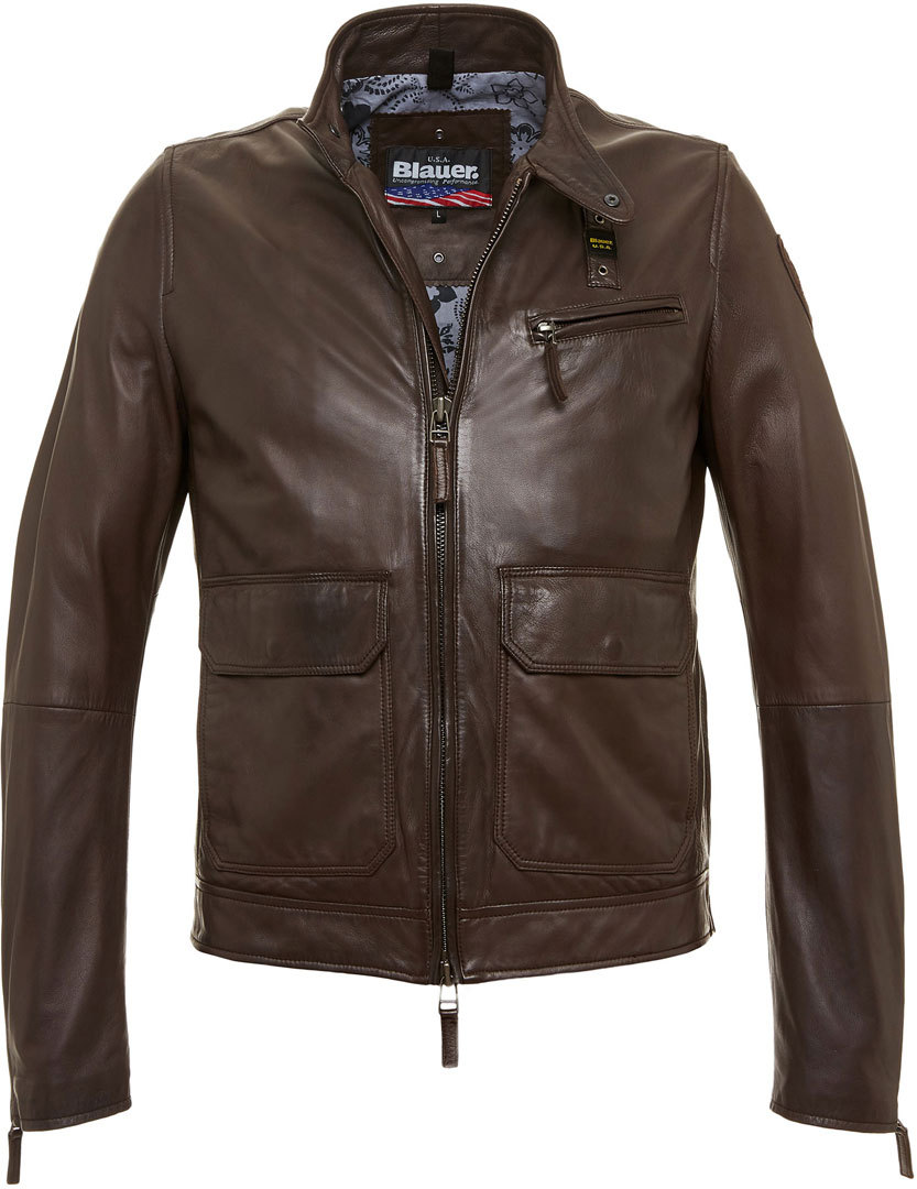 Blauer USA Detroit Veste en cuir Brun S