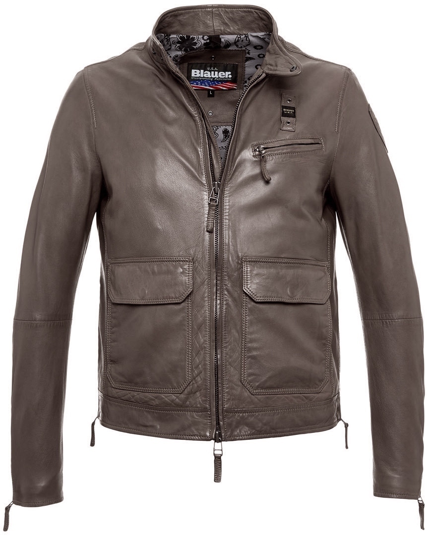 Blauer USA Detroit Veste en cuir Brun S