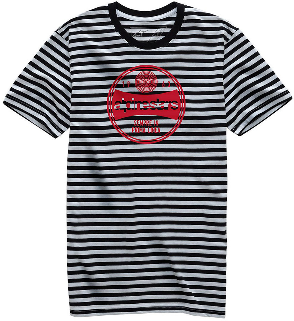 Alpinestars Prima T-Shirt Noir Blanc Rouge S