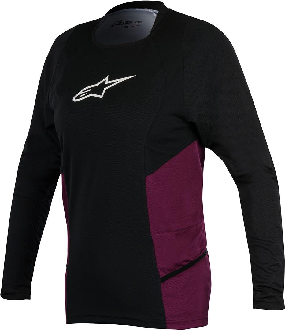 Alpinestars Stella Drop 2 LS Chemise de la bicyclette Noir Pourpre XS
