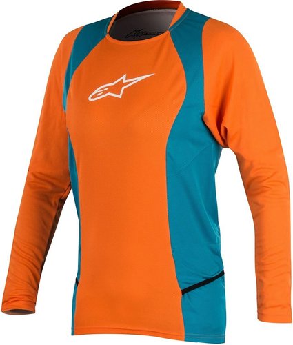 Alpinestars Stella Drop 2 Ls Dames Fiets T Shirt Blauw Oranje alpinestars kopen in de aanbieding