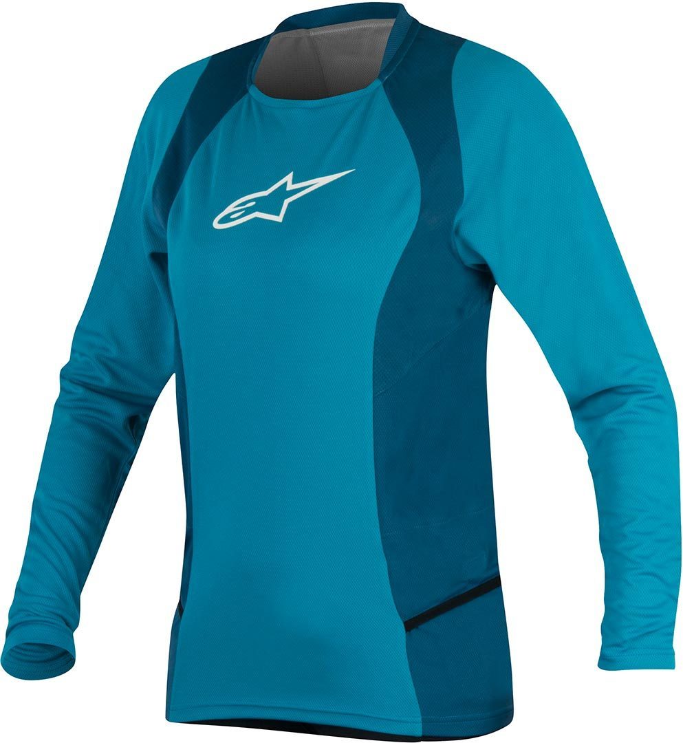 Alpinestars Stella Drop 2 LS Chemise de la bicyclette Blanc Bleu XS