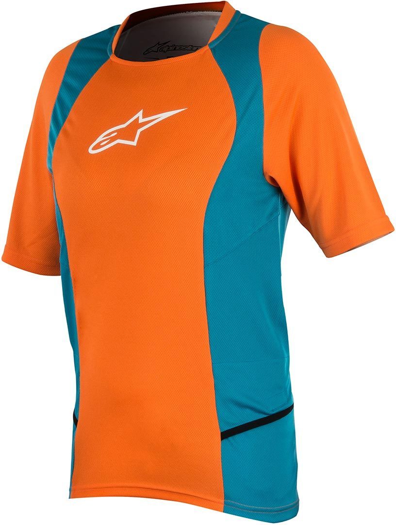 Alpinestars Stella Drop 2 SS Maillot de vélo dames Bleu Orange XS