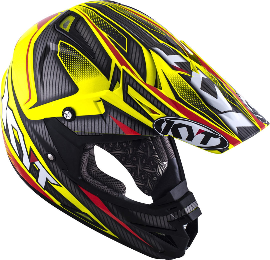 KYT Cross Over Power Casque de motocross Noir Jaune S