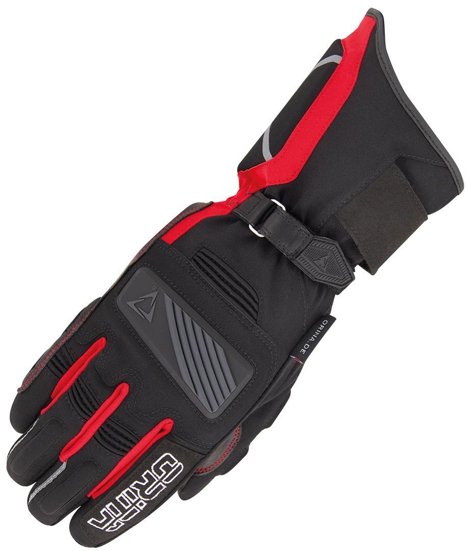 Orina Blizzard Gants de moto imperméables Noir Rouge S