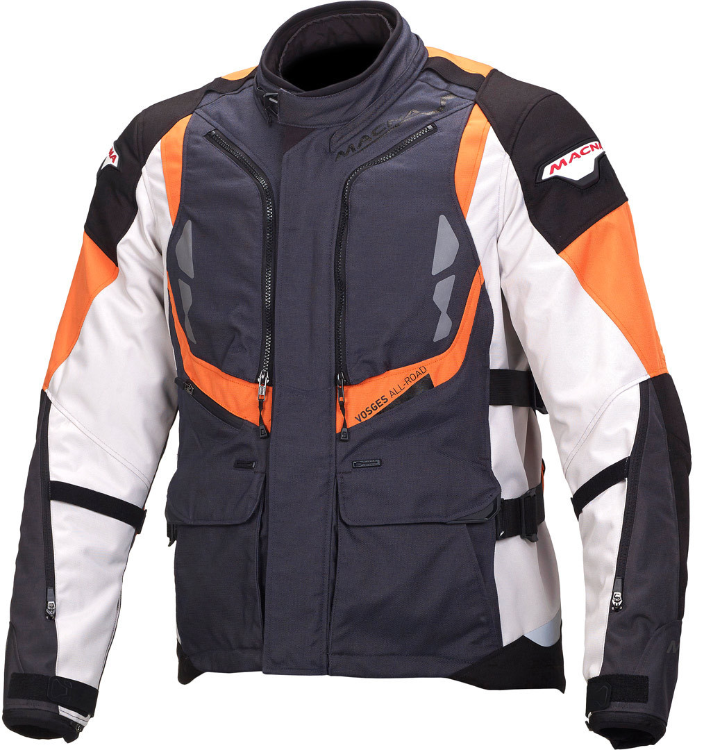 Macna Vosges Veste Textile moto Noir Blanc Orange S