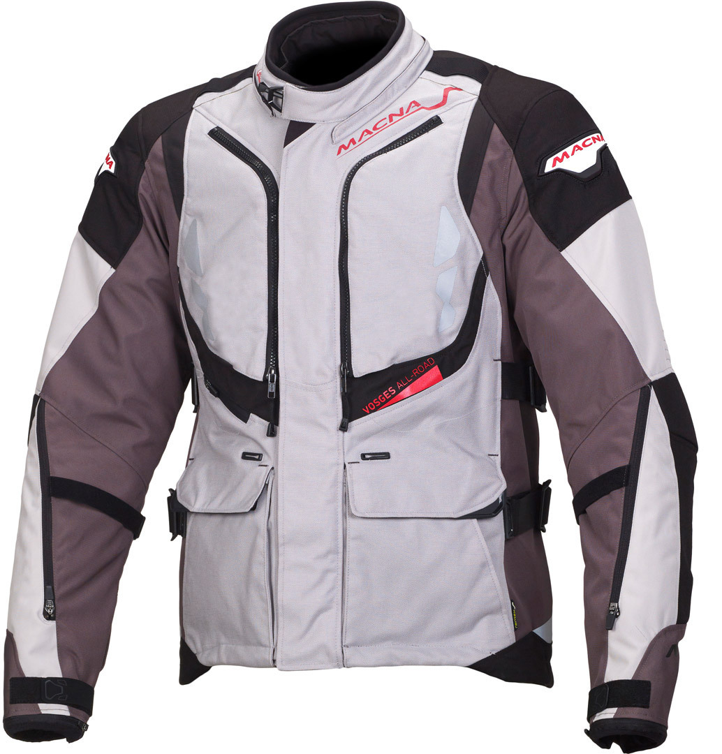 Macna Vosges Veste Textile moto Gris Blanc S