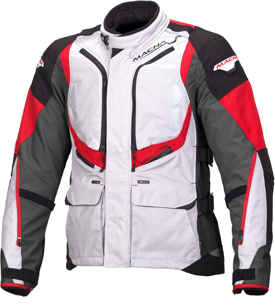 Macna Vosges Veste Textile moto Blanc Rouge M