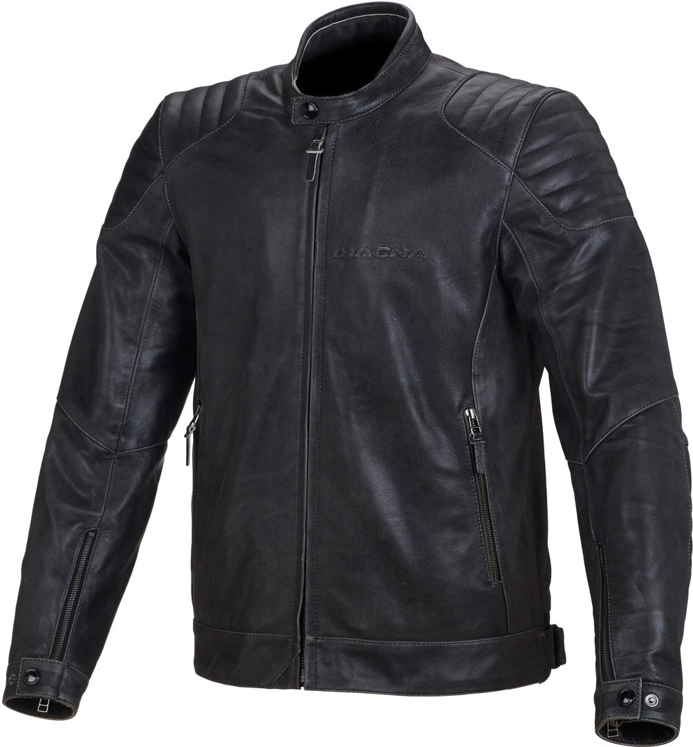 Macna Lance Veste de moto en cuir Noir 48
