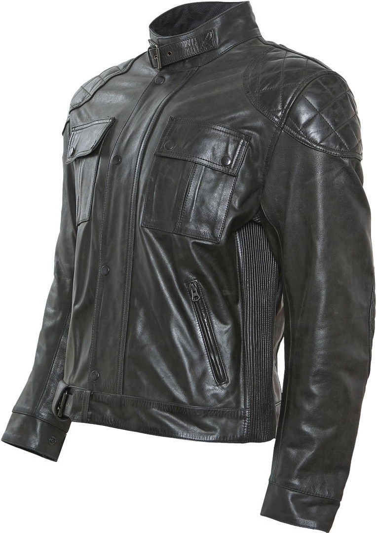 Image of Bores Antonio Motorcycle Leather Jacket Veste en cuir de moto Noir 2XL