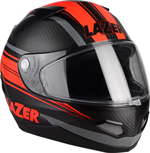 Lazer Kite Pure Carbon Arrow Lumino Helm Zwart Rood M lazer kopen in de aanbieding