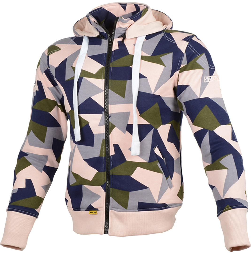 Image of Booster Core Dames de moto Zip Hoodie Gris Rose M
