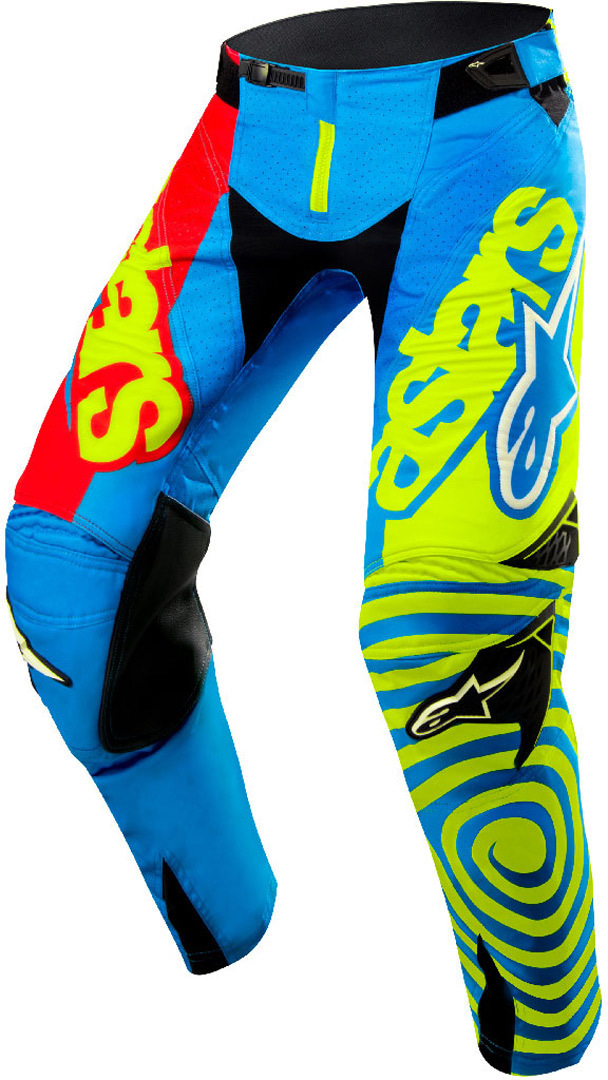 Alpinestars Techstar Venom 2018 Pantalon de motocross Rouge Bleu Jaune 30