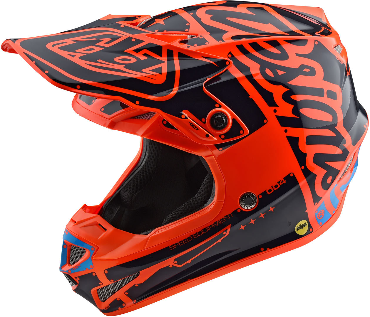 Troy Lee Designs SE4 PA Factory Casque de motocross de jeunesse Orange M