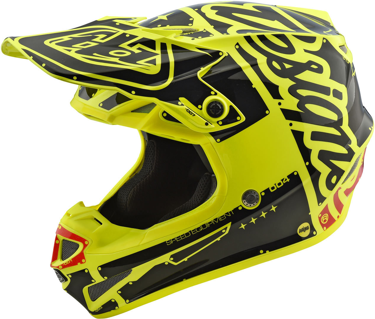 Troy Lee Designs SE4 PA Factory Casque de motocross de jeunesse Jaune L