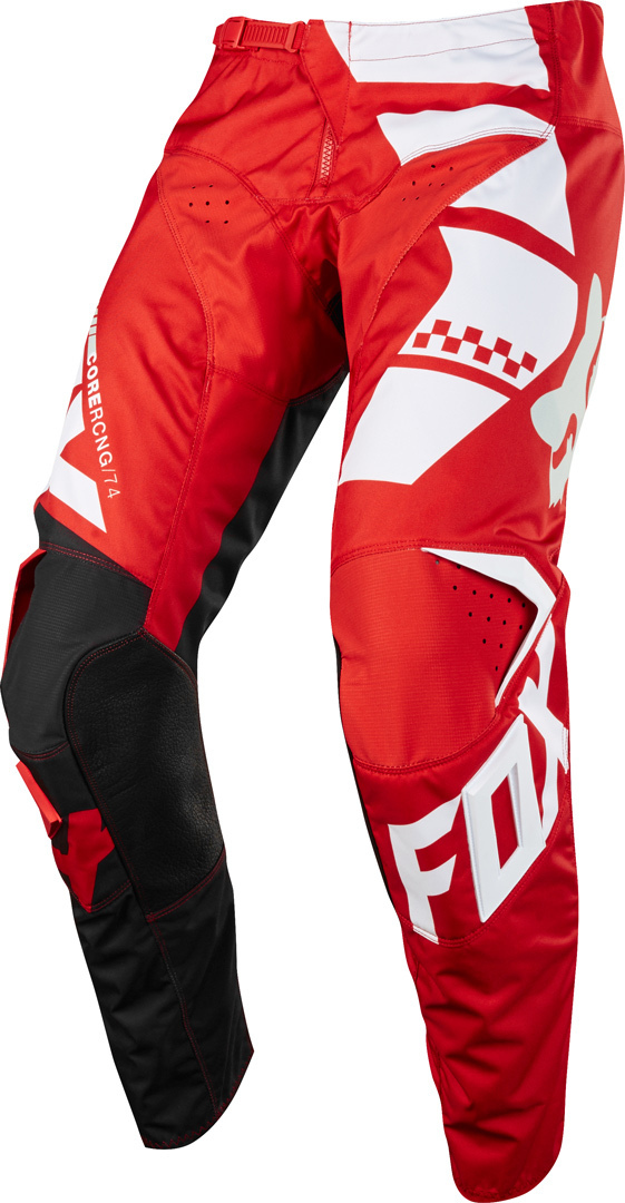 FOX 180 Sayak Pantalon de jeunesse Blanc Rouge XL