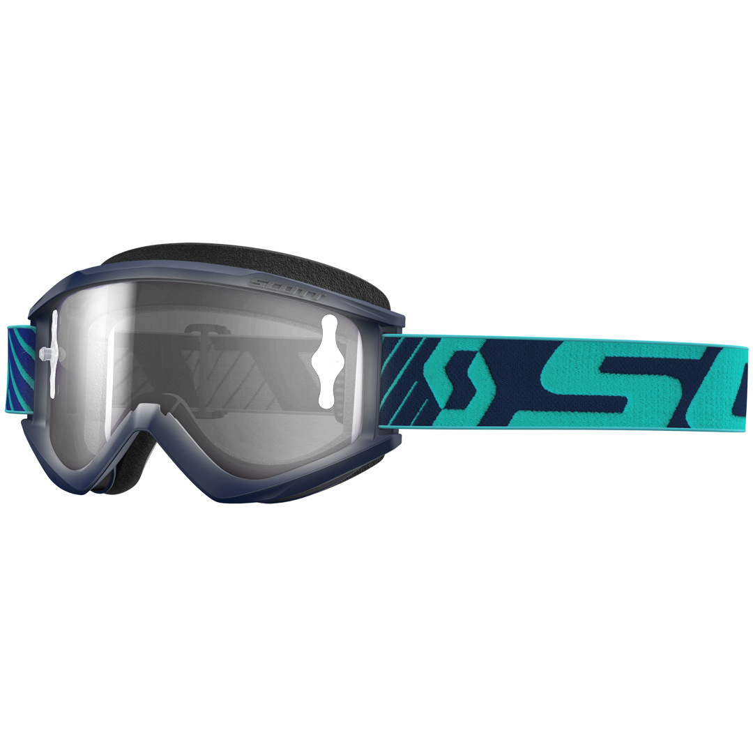 Scott Recoil XI Masques de motocross Clear 2018 Vert Bleu unique taille