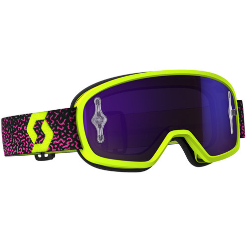 Scott Buzz Mx Pro Kinderen Motorcross Bril Donkerrood Geel scott kopen in de aanbieding