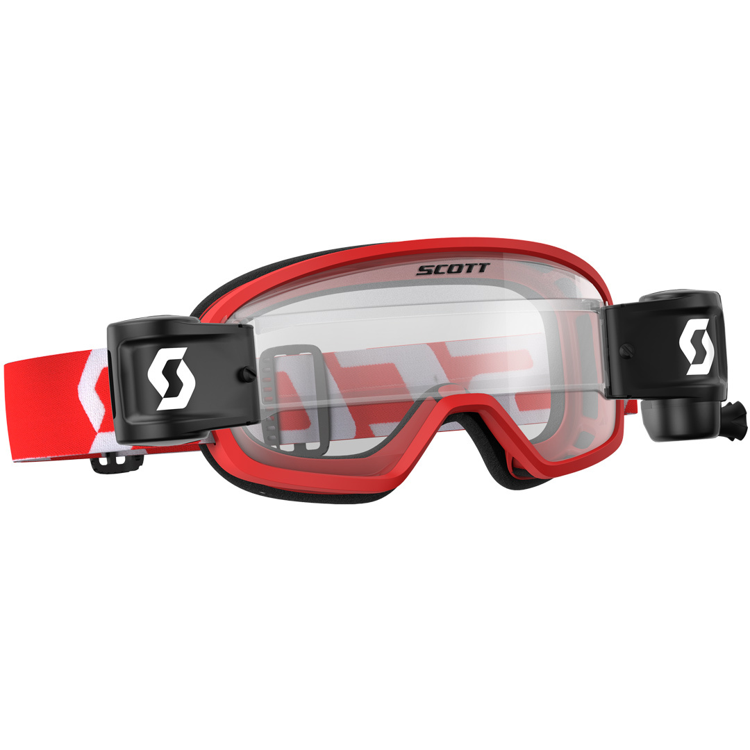 Scott Buzz MX Pro WFS Masques de motocross clair Blanc Rouge