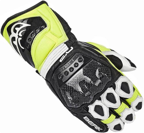 Berik Losail Motorfiets Handschoenen Zwart Wit Geel Xs berik kopen in de aanbieding