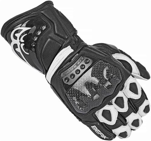 Berik Losail Motorfiets Handschoenen Zwart Wit Xs berik kopen in de aanbieding