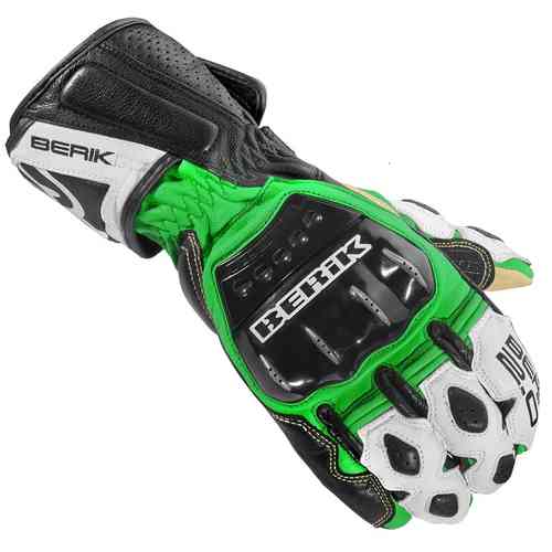 Berik Segullo Motorfiets Handschoenen Zwart Wit Groen Xs berik kopen in de aanbieding