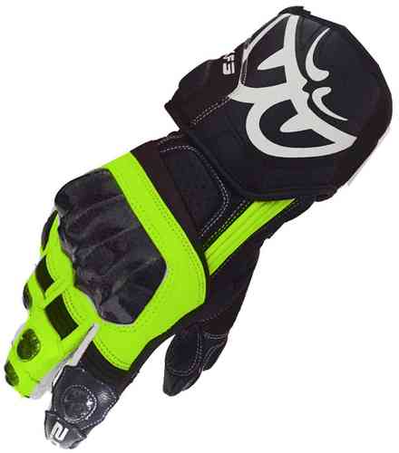 Berik Zakura Motorfiets Handschoenen Zwart Geel 2Xl berik kopen in de aanbieding