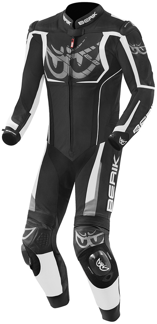 Berik NexG Costume en cuir de moto d'une pièce Noir Blanc 48