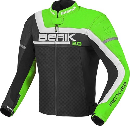 Berik Striper Motorfiets Lederen Jas Zwart Wit Groen 56 berik kopen in de aanbieding Berik Striper Motorfiets Lederen Jas Zwart Wit Groen 56 berik kopen in de aanbieding