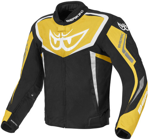 Berik Bad Eye Waterdichte Motorfiets Textiel Jas Zwart Geel 50 berik kopen in de aanbieding