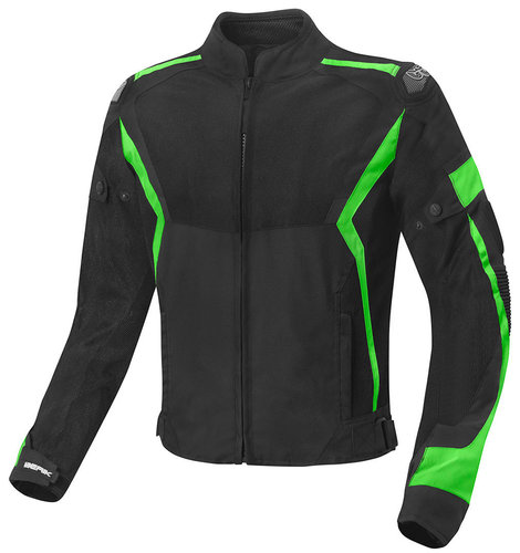 Berik Mesh X Zomer Motorfiets Textiel Jas Zwart Groen 52 berik kopen in de aanbieding