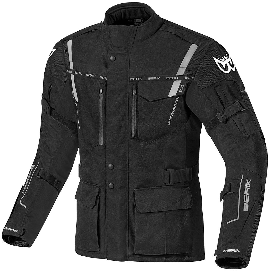 Berik Torino Veste textile de moto imperméable à l'eau Noir 48