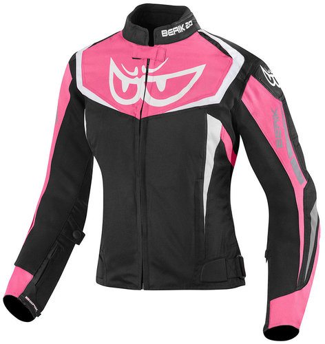 Berik Bad Eye Waterdichte Dames Motorfiets Textiel Jas Zwart Pink 40 berik kopen in de aanbieding