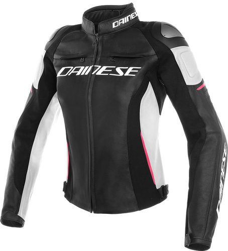Dainese Racing 3 Dames Motorfiets Lederen Jas Zwart Pink 48 dainese kopen in de aanbieding
