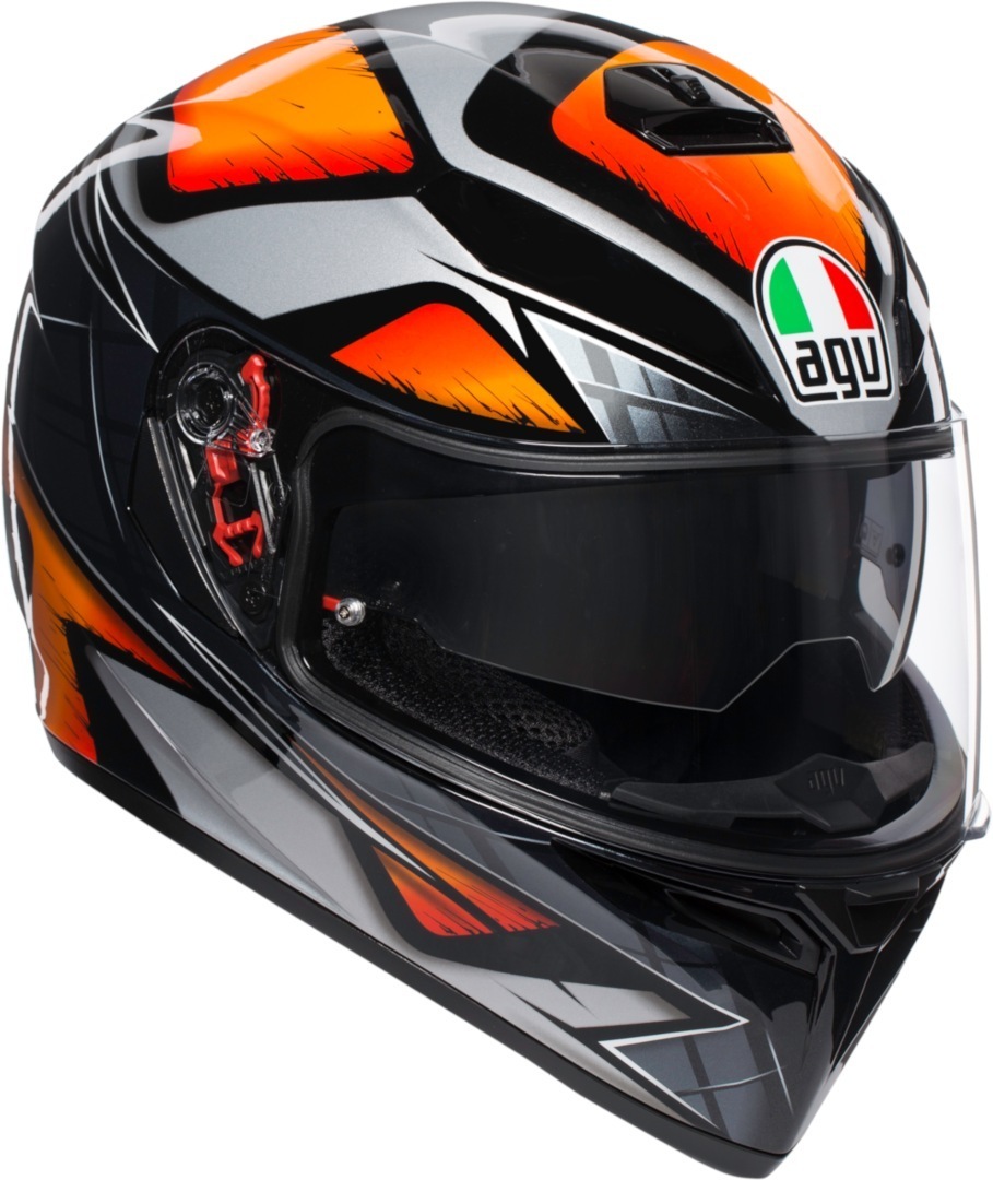 AGV K-3 SV Liquefy Casque Noir Orange XS