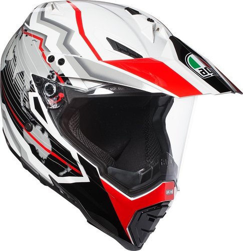 Agv Ax 8 Dual Evo Earth Helm Wit Rood agv kopen in de aanbieding