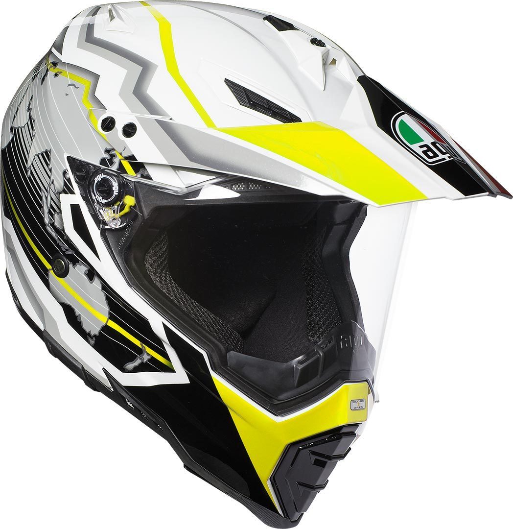 Image of AGV AX-8 Dual Evo Earth Casque Blanc Jaune XS