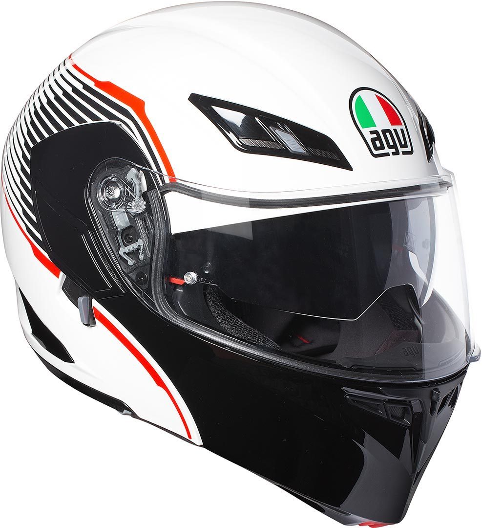 AGV Compact ST Vermont Casque Noir Blanc Rouge XS