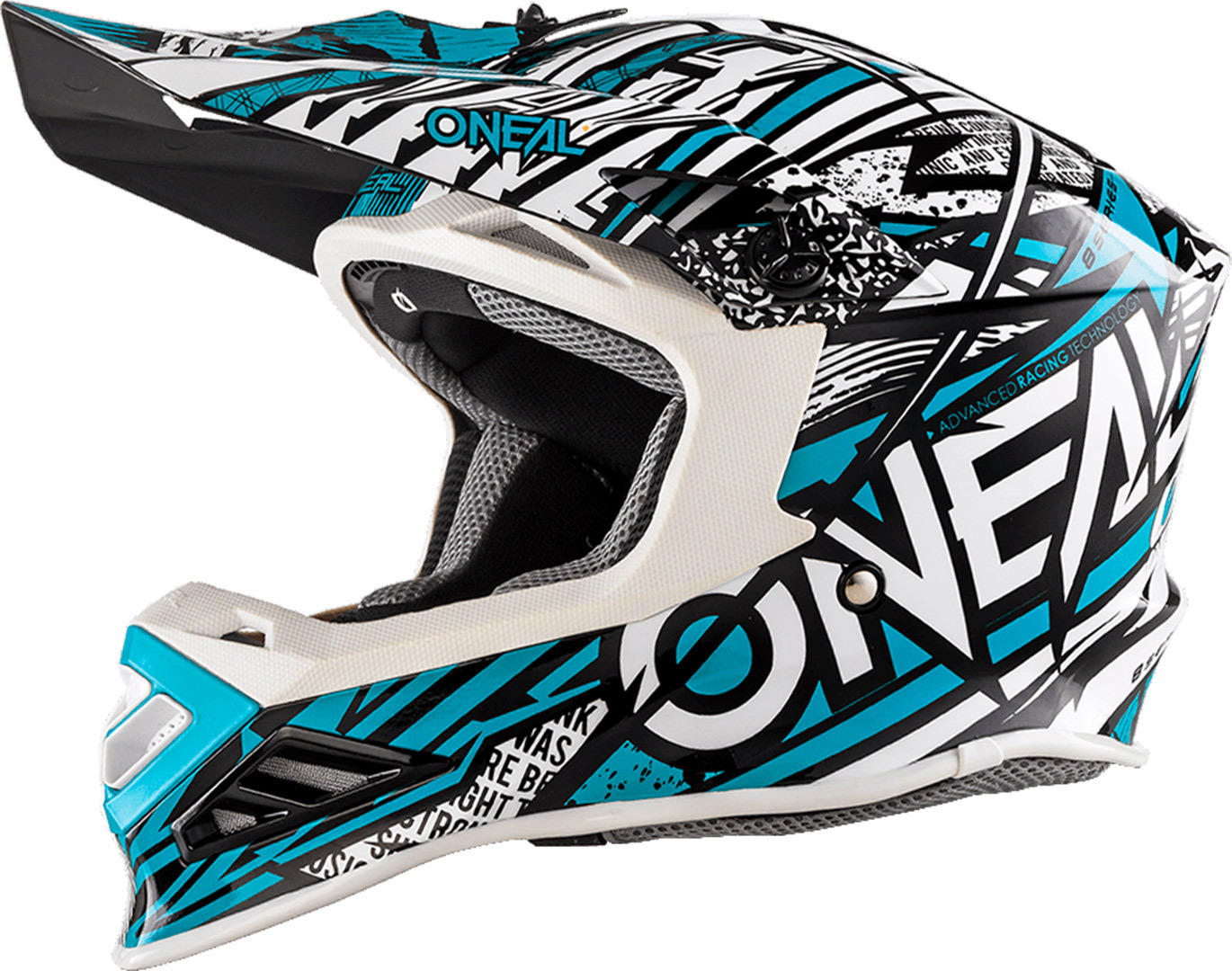 Oneal 8Series Synthy Casque Motocross Bleu M
