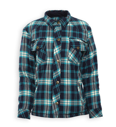 Bores Lumberjack Womens Shirt Wit Blauw 2Xs bores kopen in de aanbieding