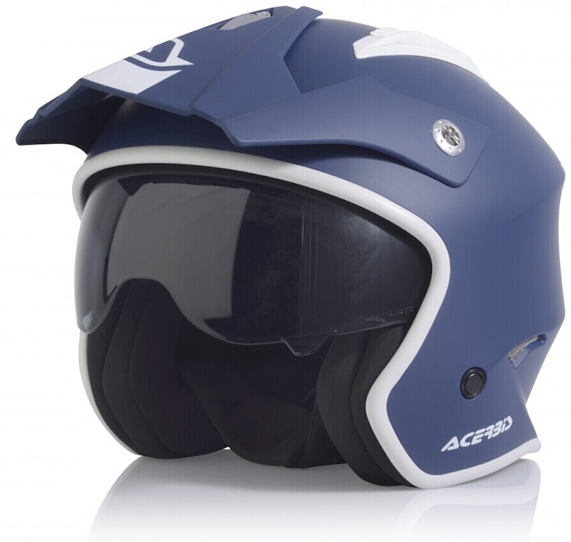 Image of Acerbis Aria Casque Jet Blanc Turquoise Bleu L