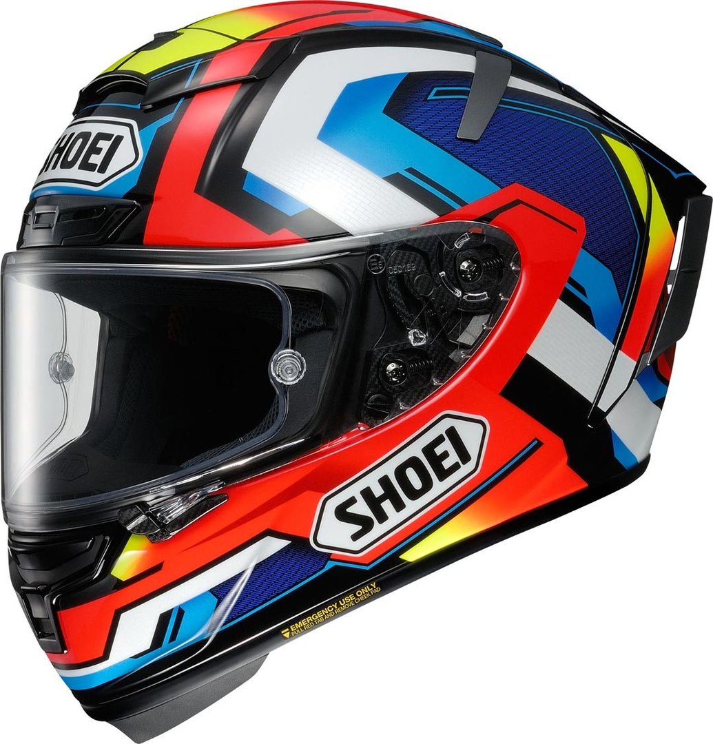 Shoei X-Spirit III Brink Casque Rouge Bleu L