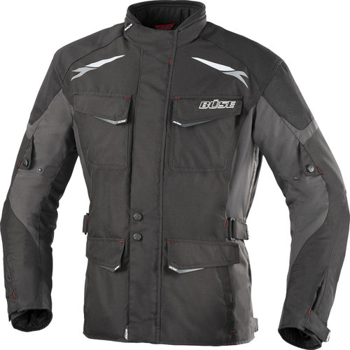 Buse Lago 2 Motorfiets Textiel Jas Zwart Grijs 2Xl buse kopen in de aanbieding