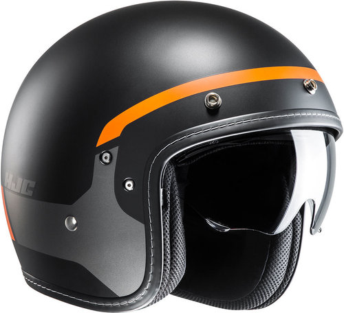 Hjc Fg 70S Modik Jet Helm Zwart Oranje Xl hjc kopen in de aanbieding