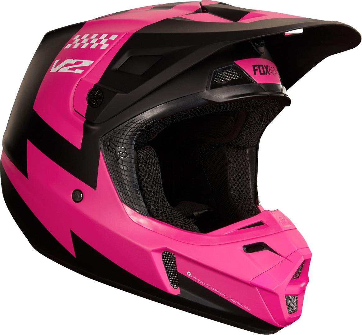 FOX V2 Master Casque MX Rose L