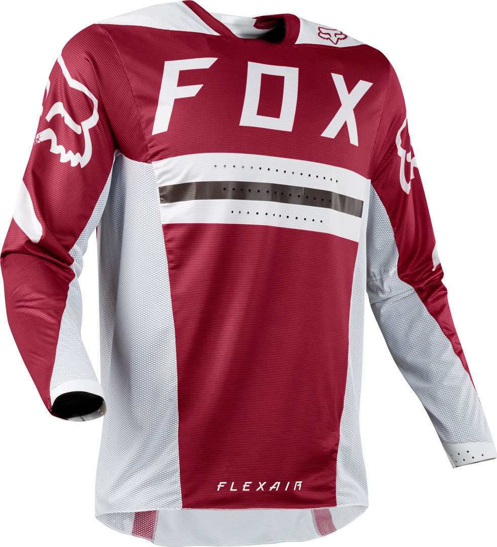 FOX Flexair Preest Maillot Blanc Rouge S