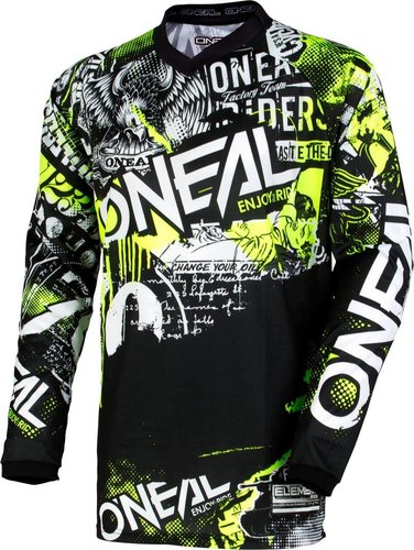 Oneal O Neal Element Attack Jeugd Jersey Zwart Geel Xl oneal kopen in de aanbieding