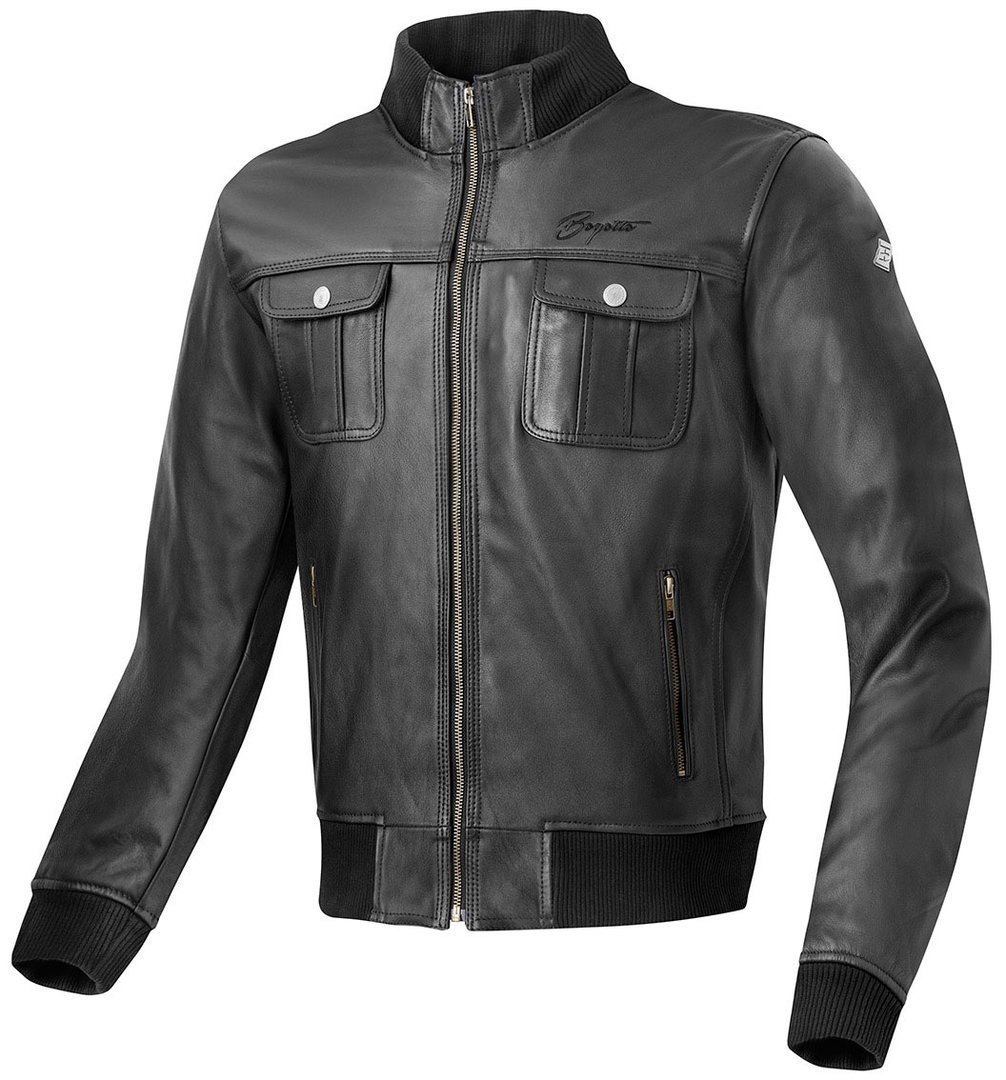 Image of Bogotto Brooklyn Veste de moto en cuir Noir 48