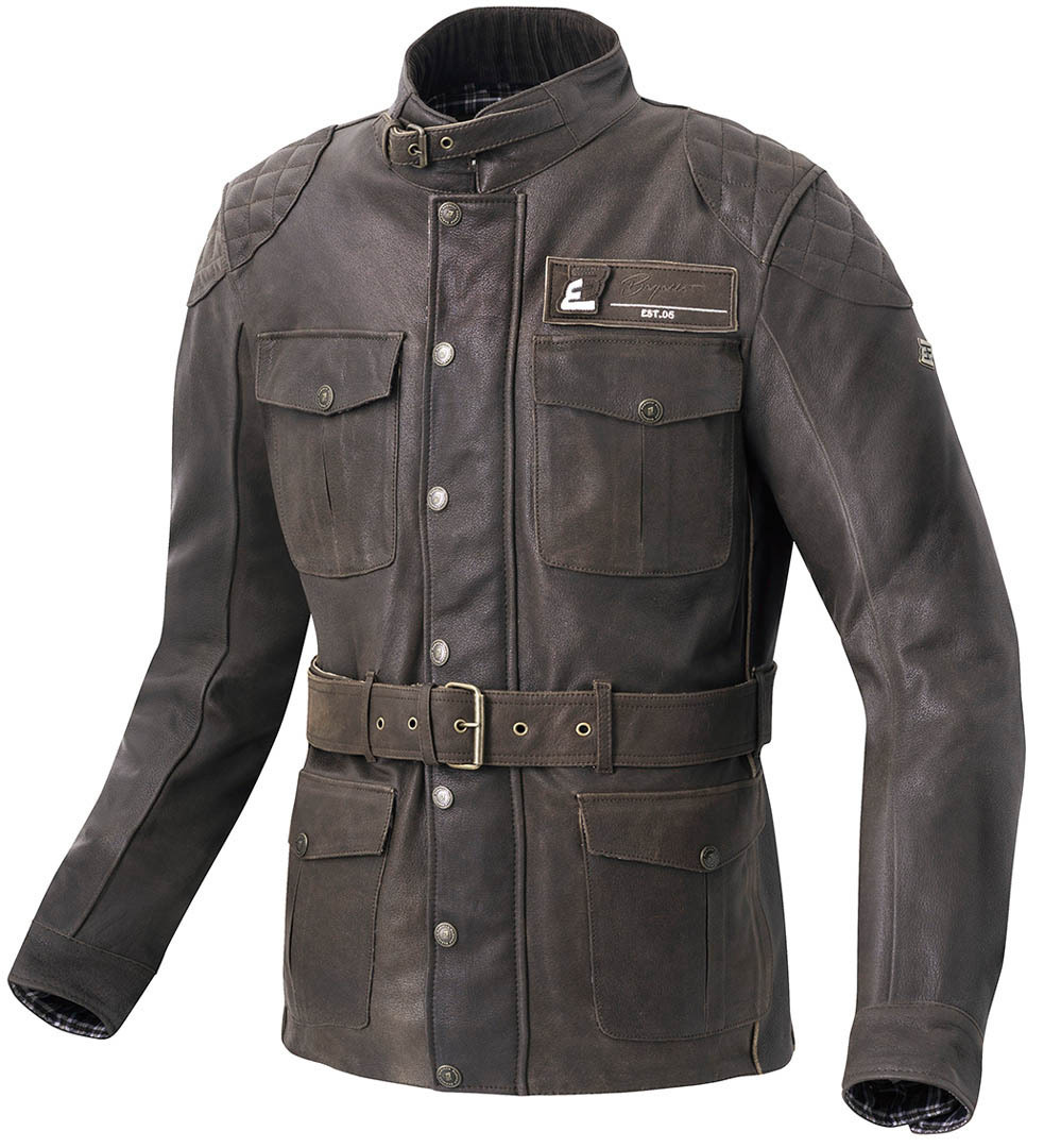 Image of Bogotto Bristol Veste de moto en cuir Brun 48