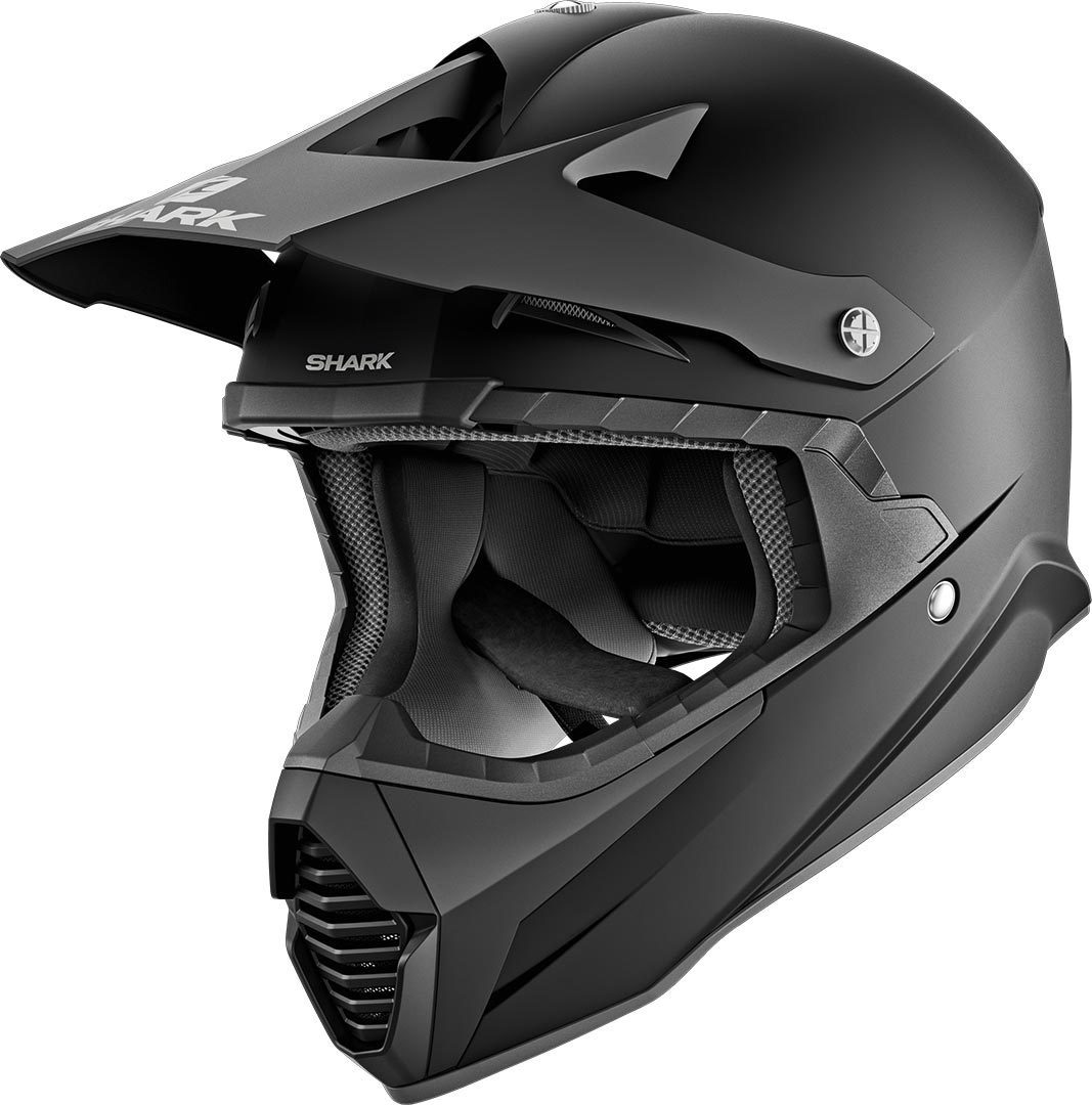 Shark Varial Blank Mat Motocross Helmet Casque de motocross Noir XS